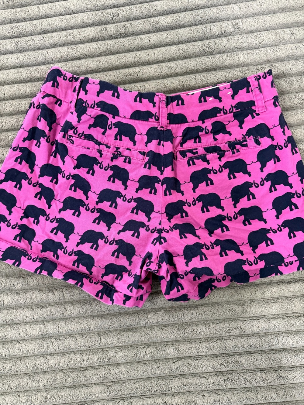crown & ivy Hot Pink Elephant Print Jean Shorts